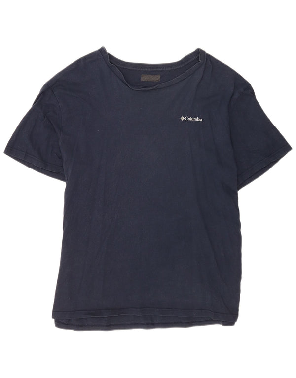 Columbia Mens Graphic T-Shirt Top Large Navy Blue