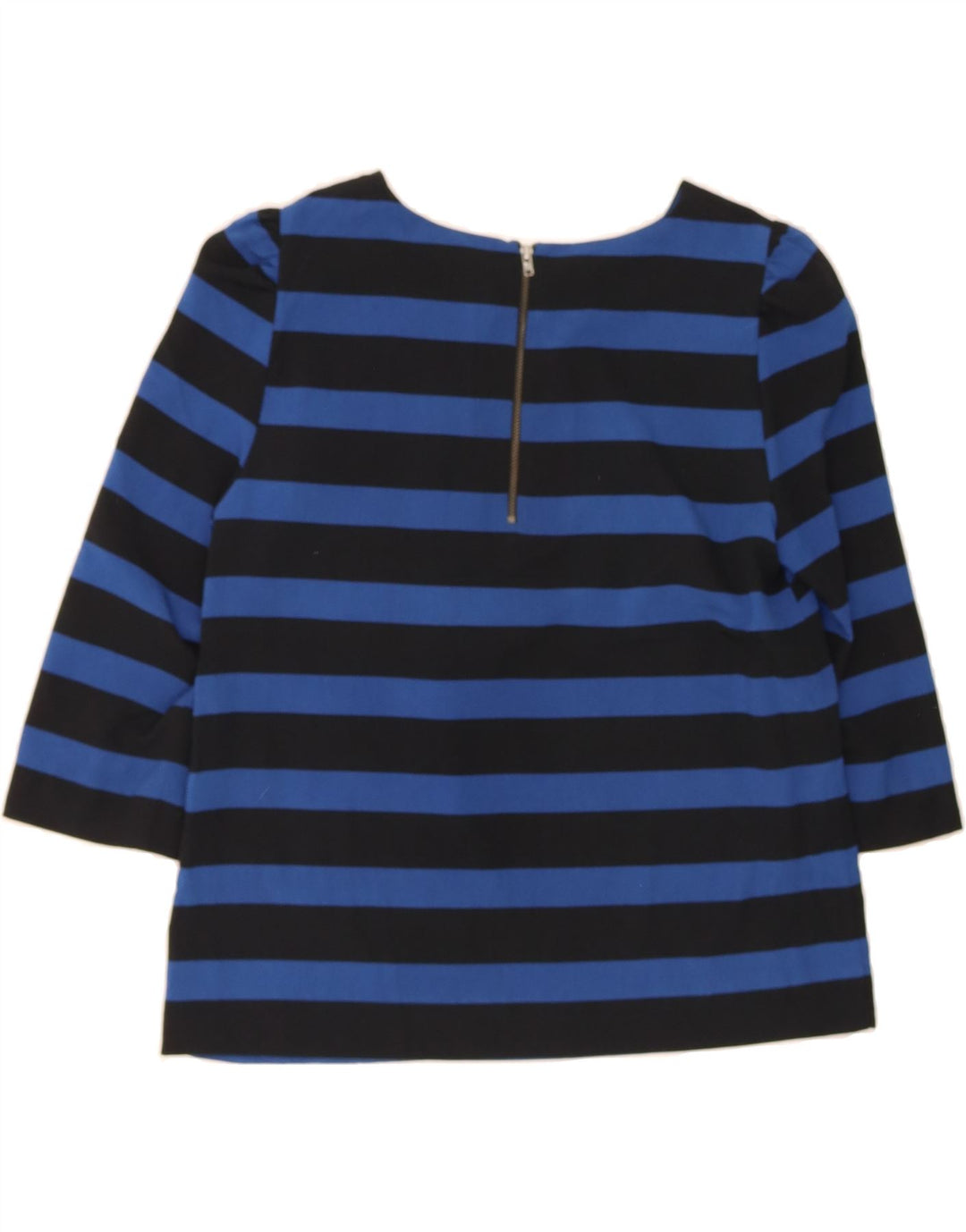 ZARA Womens Top 3/4 Sleeve UK 12 Medium Blue Striped Vintage Zara and Second-Hand Zara from Messina Hembry 