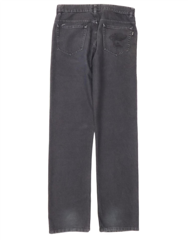 Versace Herren Straight Jeans W34 L34 Graue Baumwolle