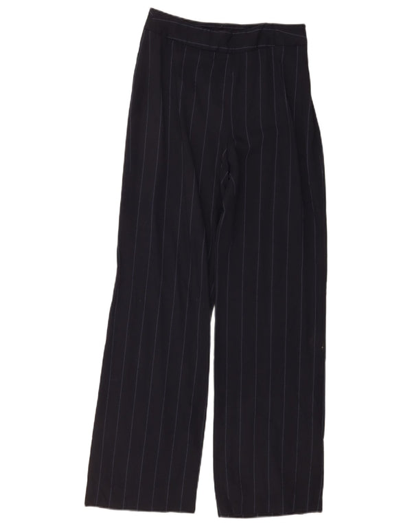 Pantaloni casual a gamba larga da donna Zara EU 36 XS W26 L30 blu navy a righe