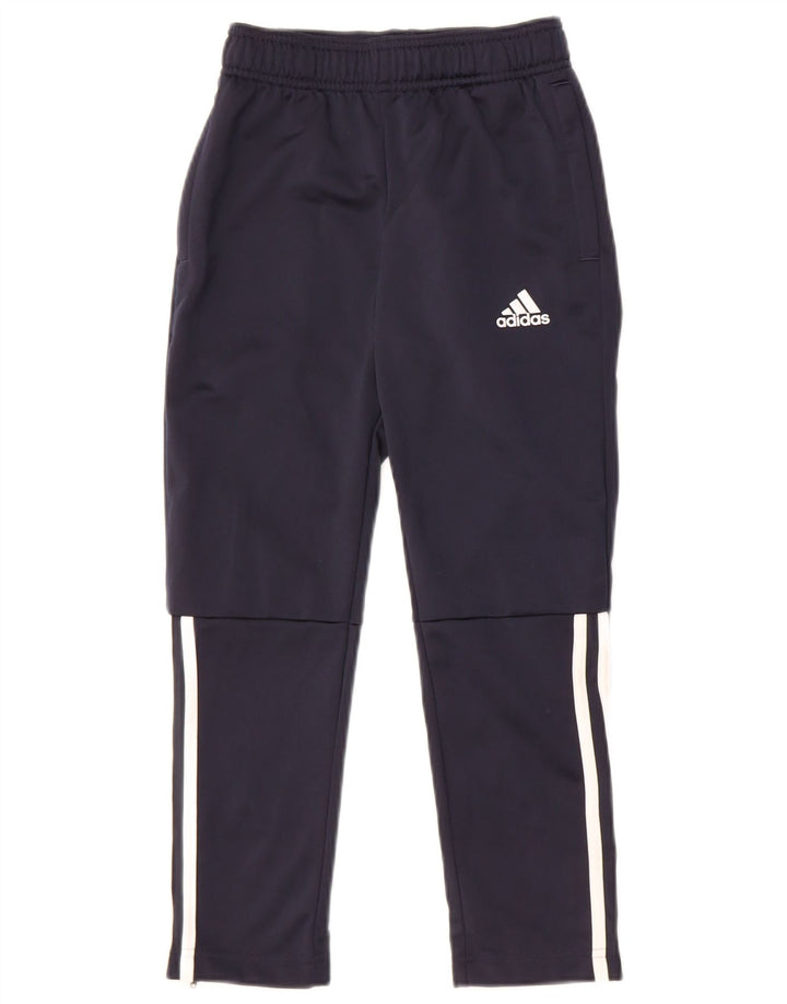Adidas Boys Tracksuit Trousers 7-8 Years  Navy Blue Polyester