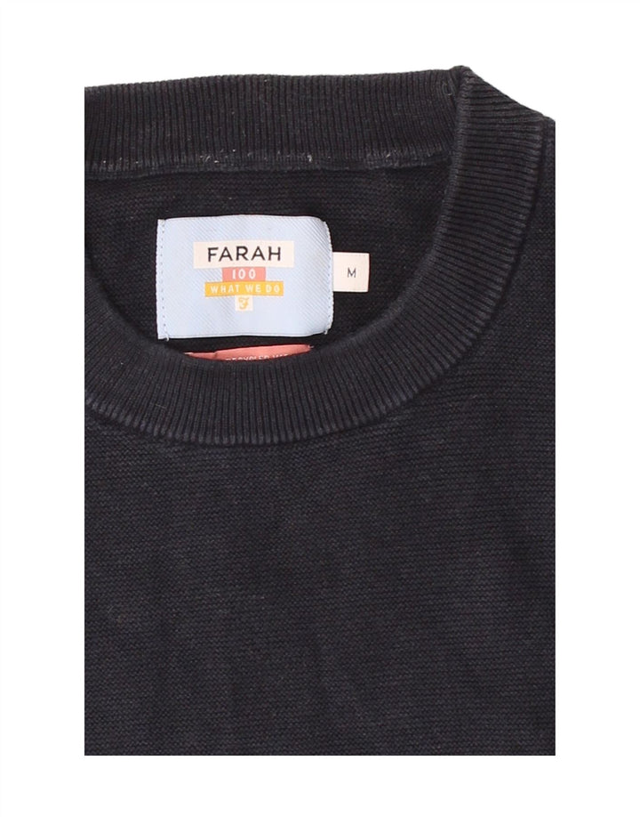 FARAH Mens Crew Neck Jumper Sweater Medium Navy Blue