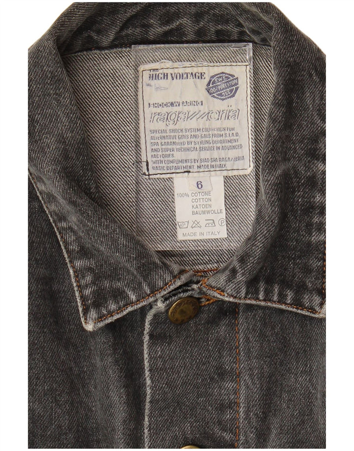 VINTAGE Denimjakke til mænd UK 38 Mellemgrå bomuld
