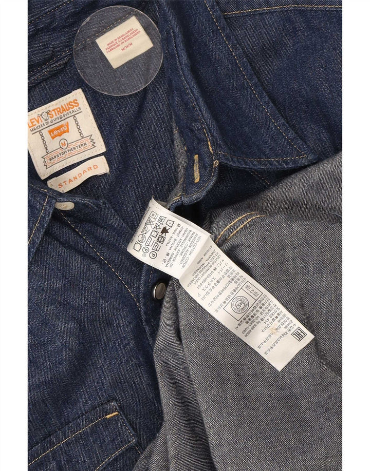 Męska koszula dżinsowa Levi's, średnia, granatowa, bawełniana