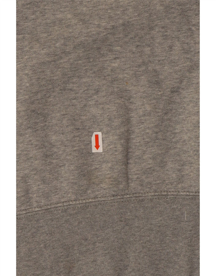 NIKE Womens Oversized Crop Sweatshirt Jumper UK 10 Small Grey Cotton