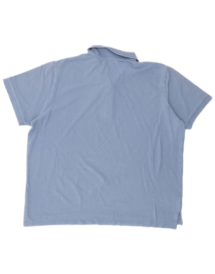 Eddie Bauer Mens Polo Shirt 2XL Blue Cotton