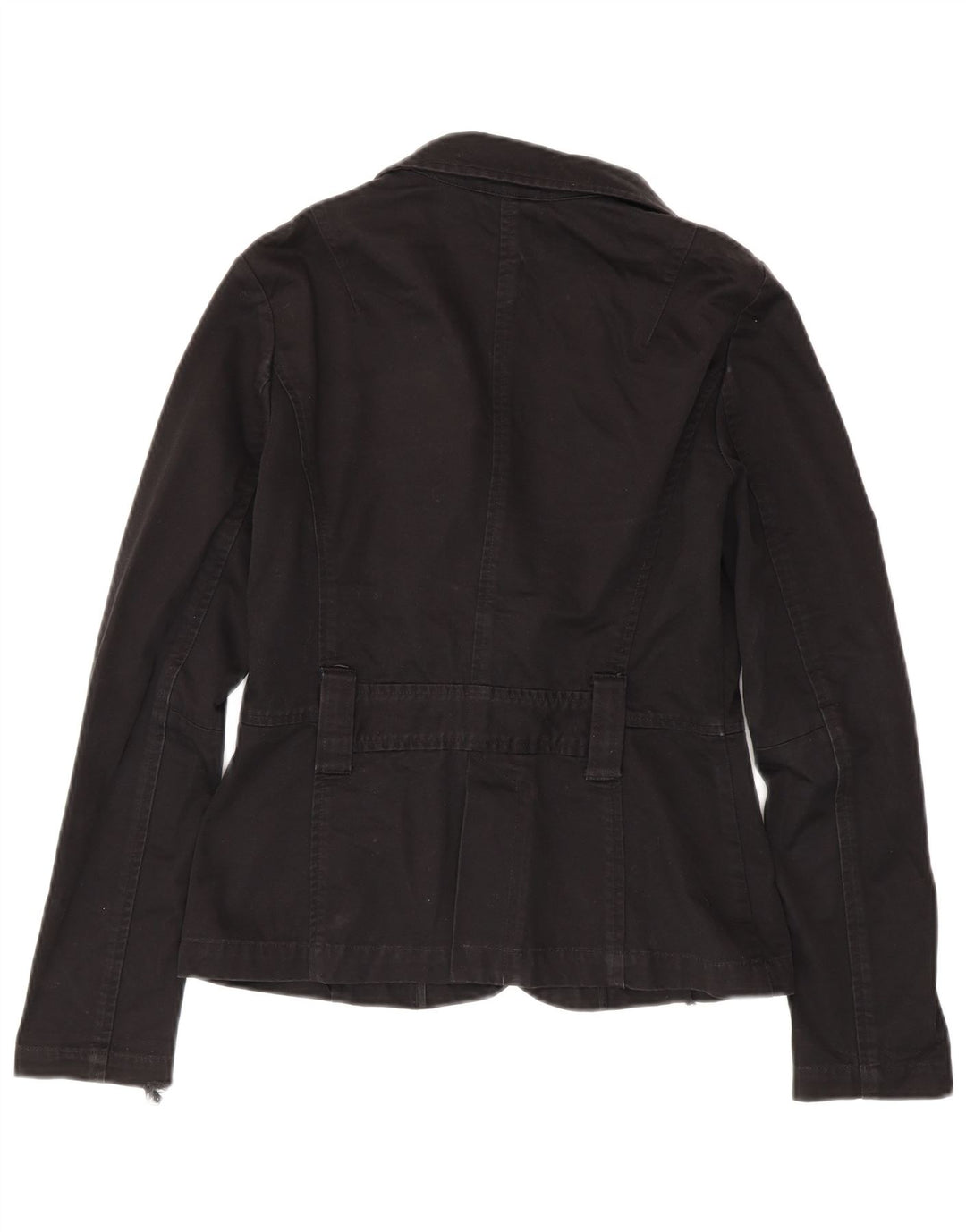 Armani Exchange Dame 1 Knap Blazer Jakke UK 12 Medium Sort Bomuld