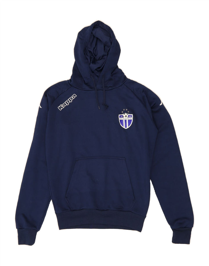 KAPPA Mens Hoodie Jumper XS Navy Blue Polyester Vintage Kappa and Second-Hand Kappa from Messina Hembry 
