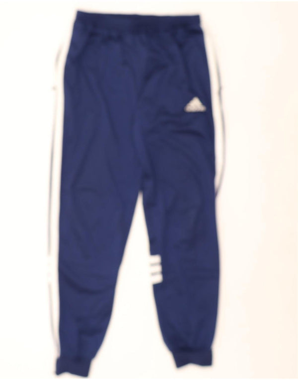 Pantaloni da tuta da uomo Adidas Joggers UK 42/44 Large Blu Navy Colourblock