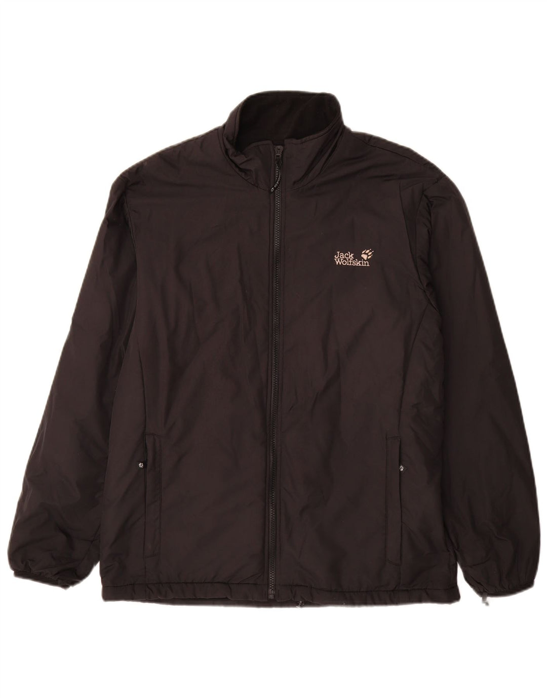 Jack Wolfskin Mens Windbreaker Jacket UK 36/38 Medium Black Polyester