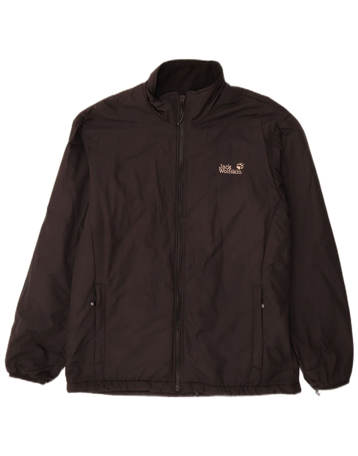 Jack Wolfskin Mens Windbreaker Jacket UK 36/38 Medium Black Polyester