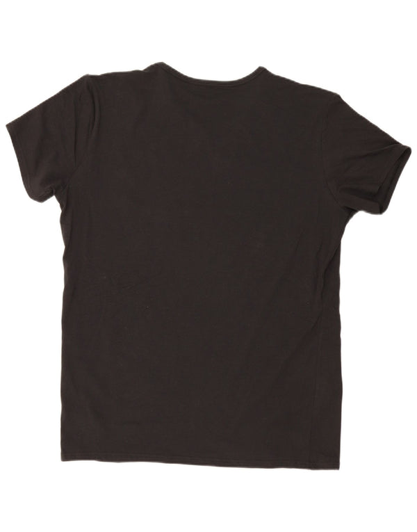 Tommy Hilfiger Herren T-Shirt Top 2XL Schwarz Baumwolle