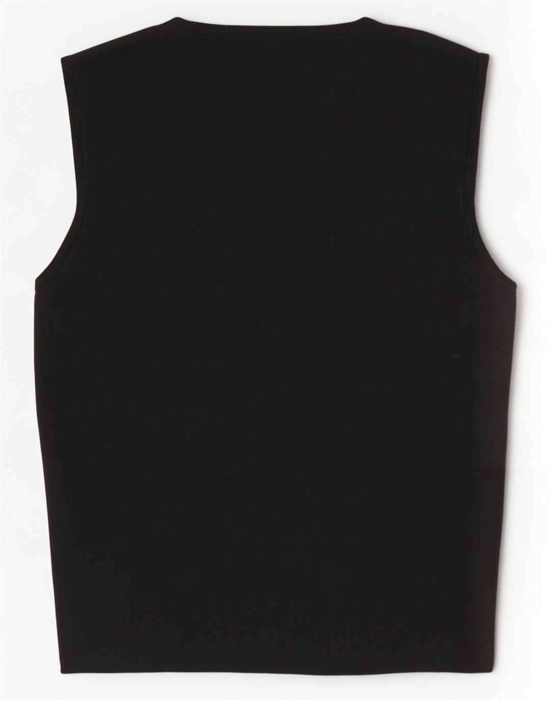 Zara Womens Crop Vest Top UK 8 Small Black Polyester
