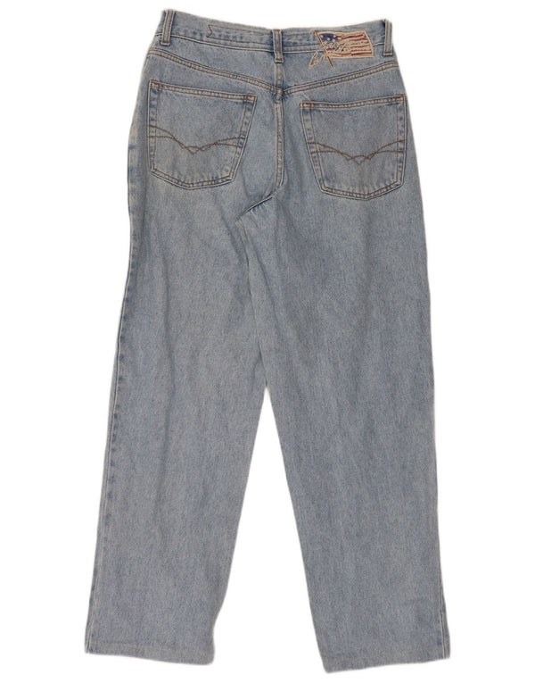 Canadiske herre grafiske lige jeans W32 L29 blå bomuld