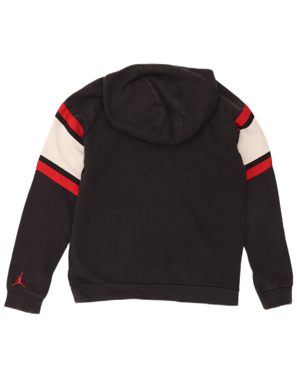 Jordan Mens Graphic Hoodie Jumper Medium Black Colourblock Cotton