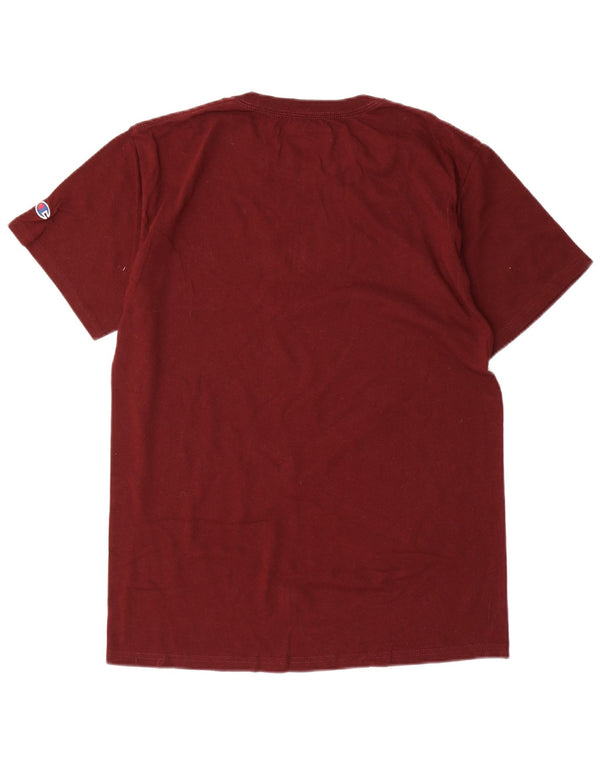Champion Herre Harvard Regular Graphic T-Shirt Top Medium Maroon Cotton
