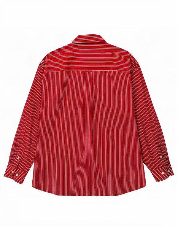 Camicia Riata da uomo Wrangler taglia 17 1/2 XL cotone a righe rosse