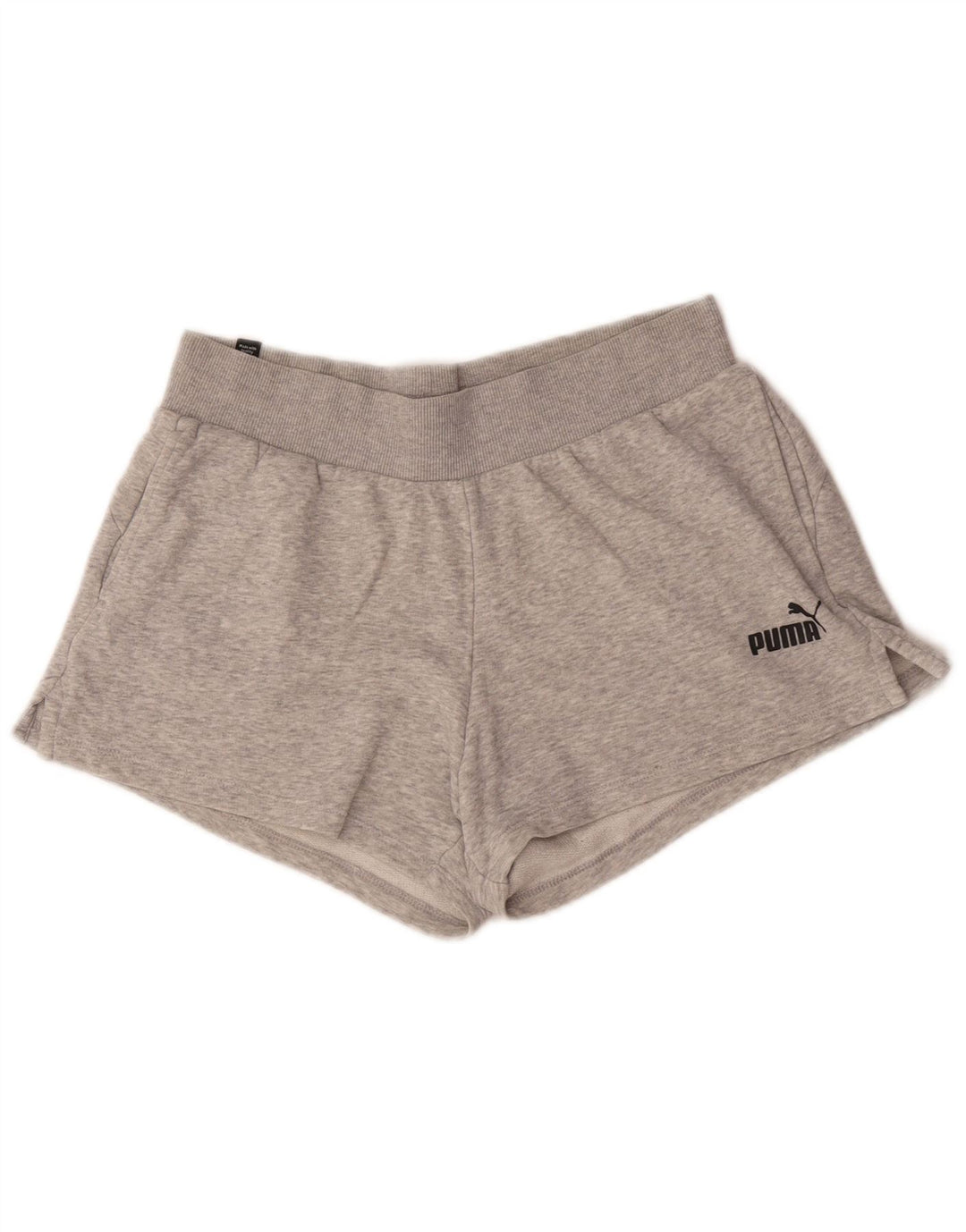 Puma Womens Sport Shorts UK 14 Medium Grey Cotton