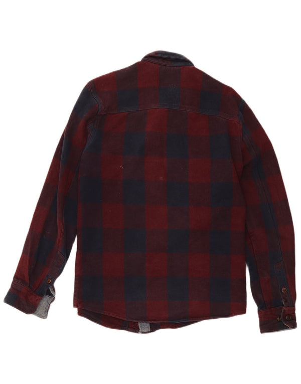 Fat Face Mens Classic Fit Flannel Shirt Small Red Check Cotton
