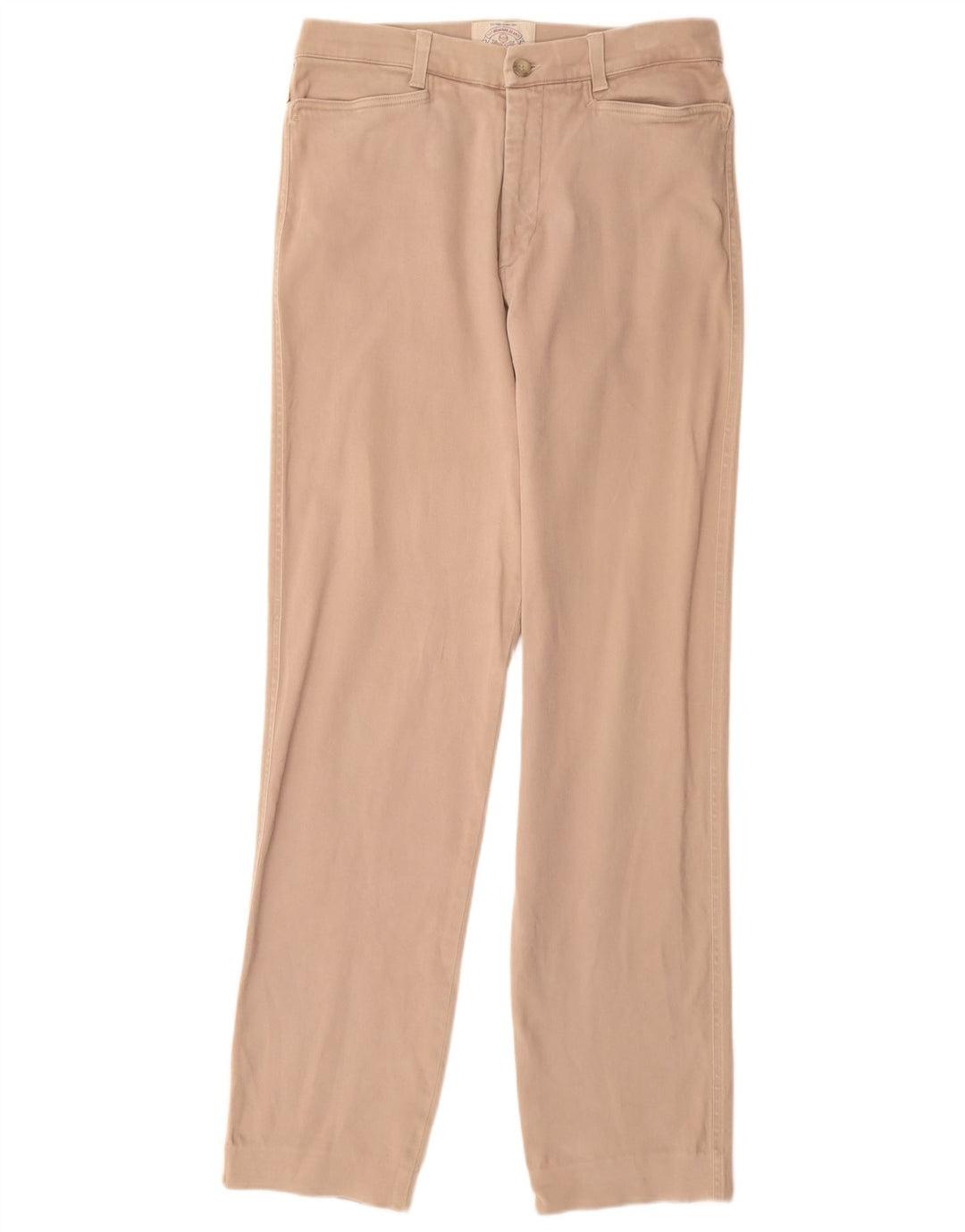 Armani Womens Straight Casual Trousers IT 48 Medium W32 L32 Beige Cotton