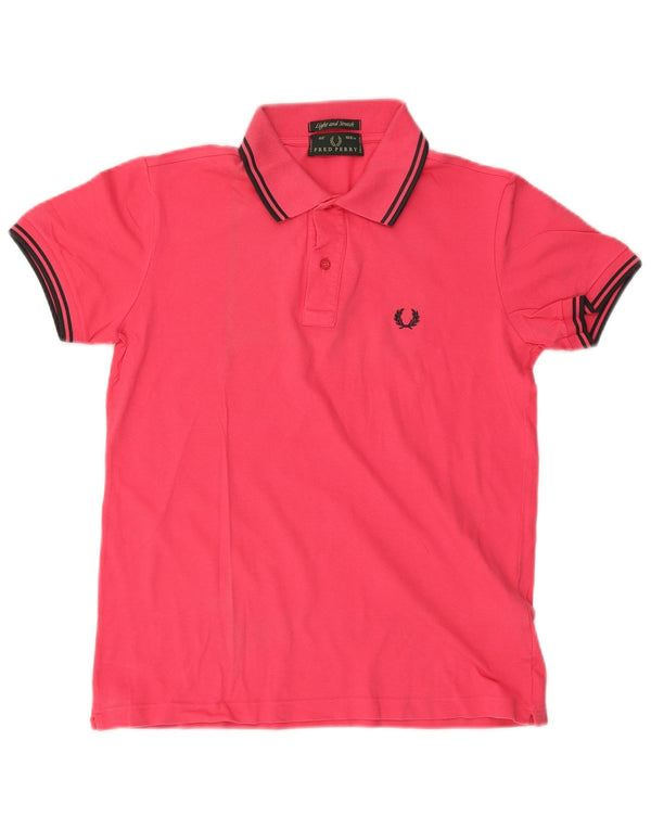 Fred Perry Herre let og stræk poloshirt Medium Pink Bomuld