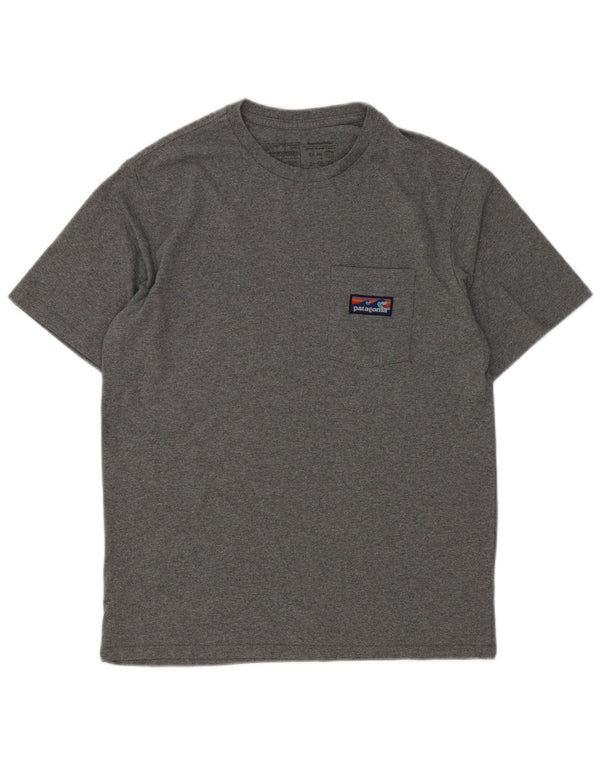 T-shirt da uomo vestibilità regolare Patagonia Top Small in cotone grigio