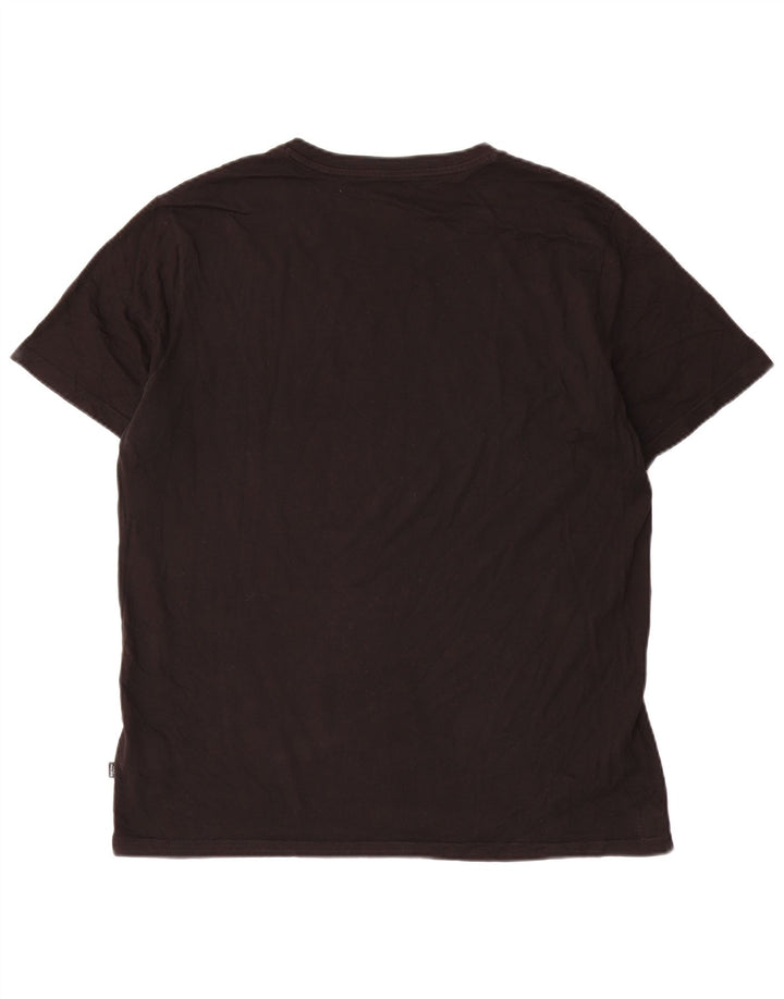 Puma Mens Graphic T-Shirt Top Medium Black Cotton