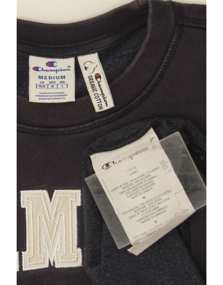 Champion Herre Grafisk Sweatshirt Jumper Medium Navyblå Bomuld