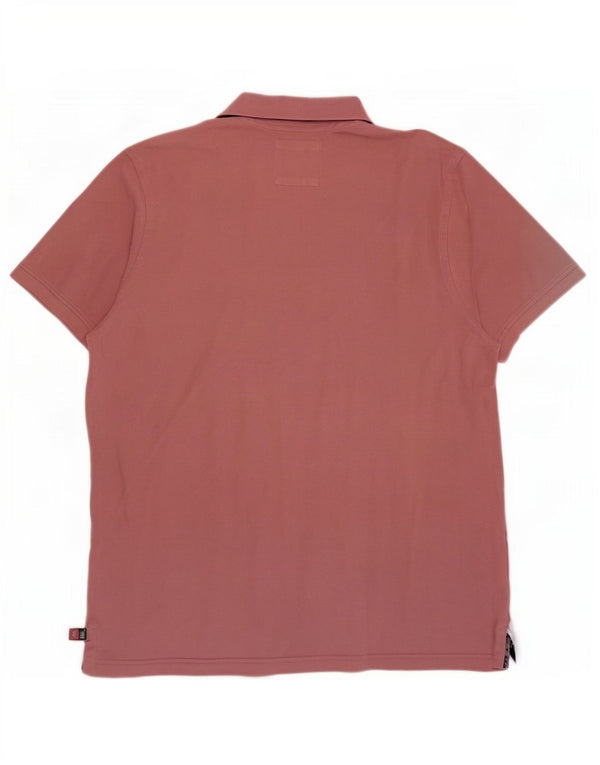 Crew Clothing Мужская рубашка поло XL, розовый хлопок