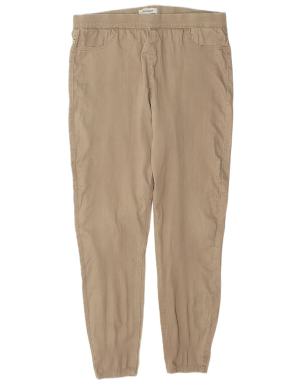 Marks & Spencer Pantalones informales ajustados para mujer UK 40 Large W32 L29 Beige