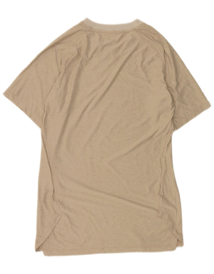 PUMA Mens T-Shirt Top Small Beige Polyester