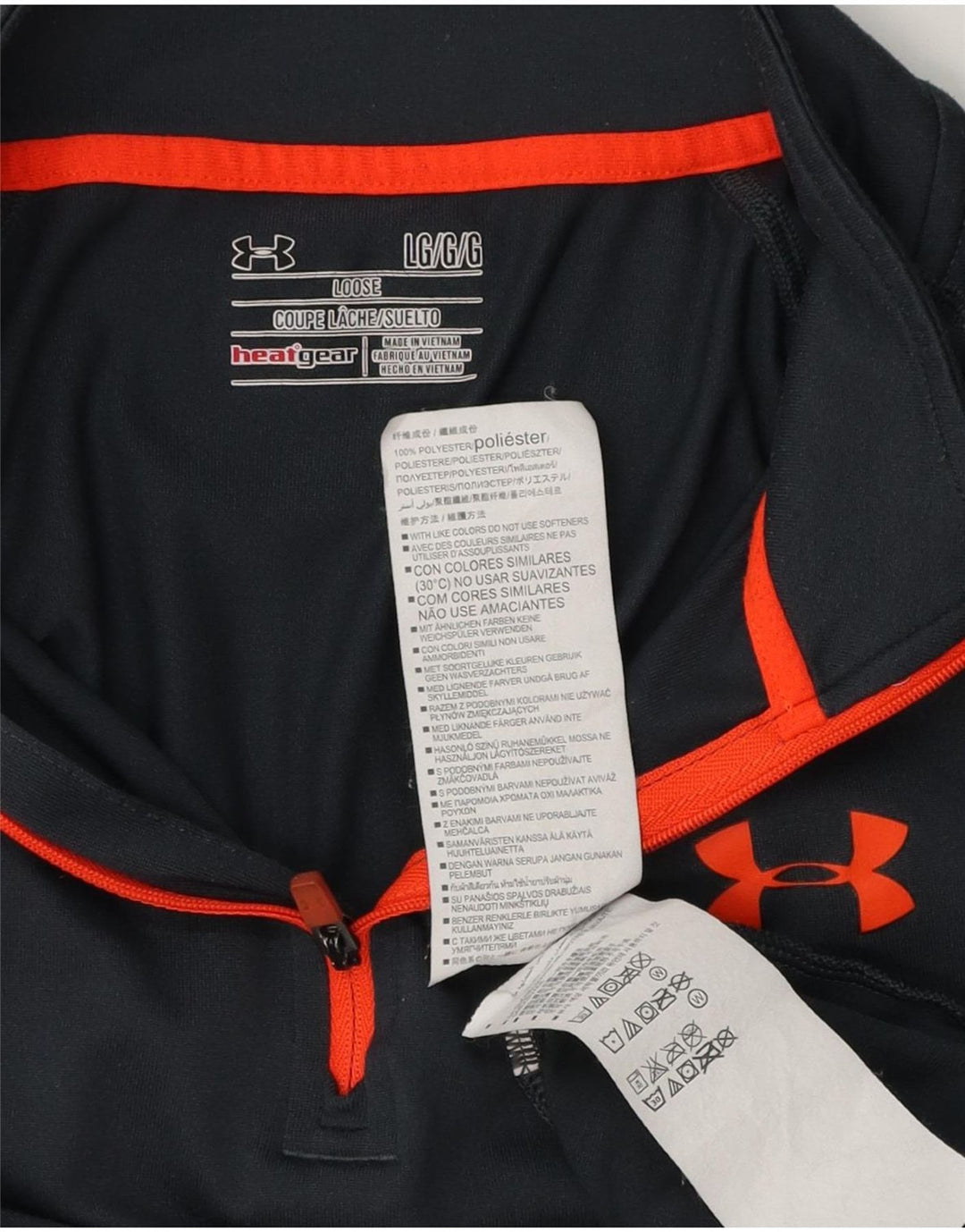 Under Armour Herre Heat Gear Zip Neck Pullover Træningsdragt Top Stor Grå