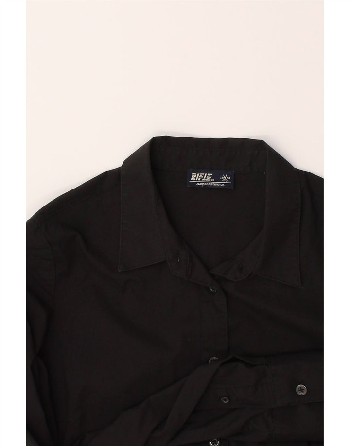 RIFLE Womens Shirt UK 10 Small Black Vintage Rifle and Second-Hand Rifle from Messina Hembry 