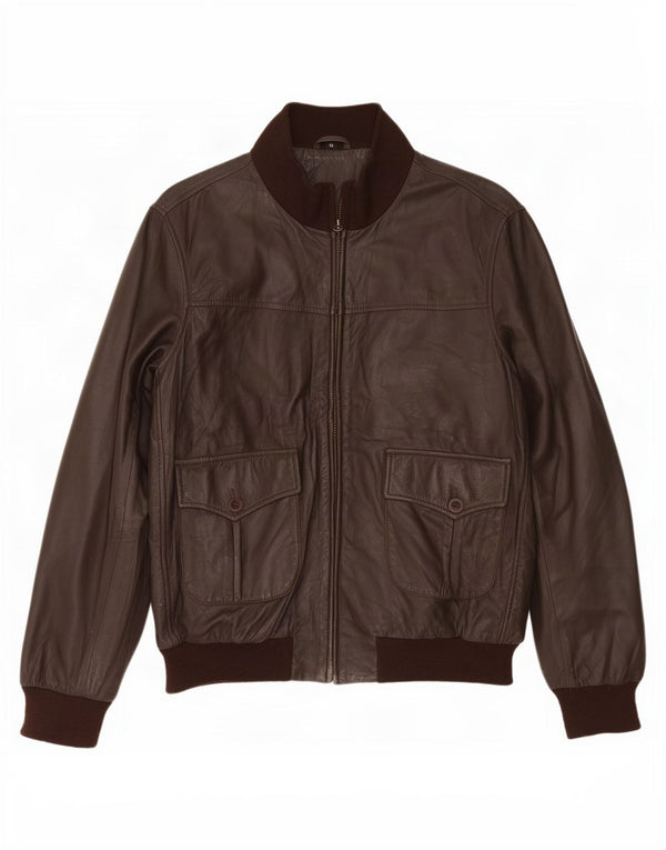 Vintage Mens Leather Jacket UK 40 Large Brown