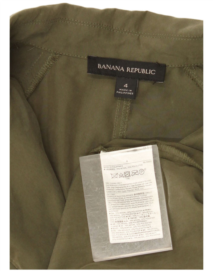 BANANA REPUBLIC Womens Oversized Trench Coat US 4 Small Khaki Modal