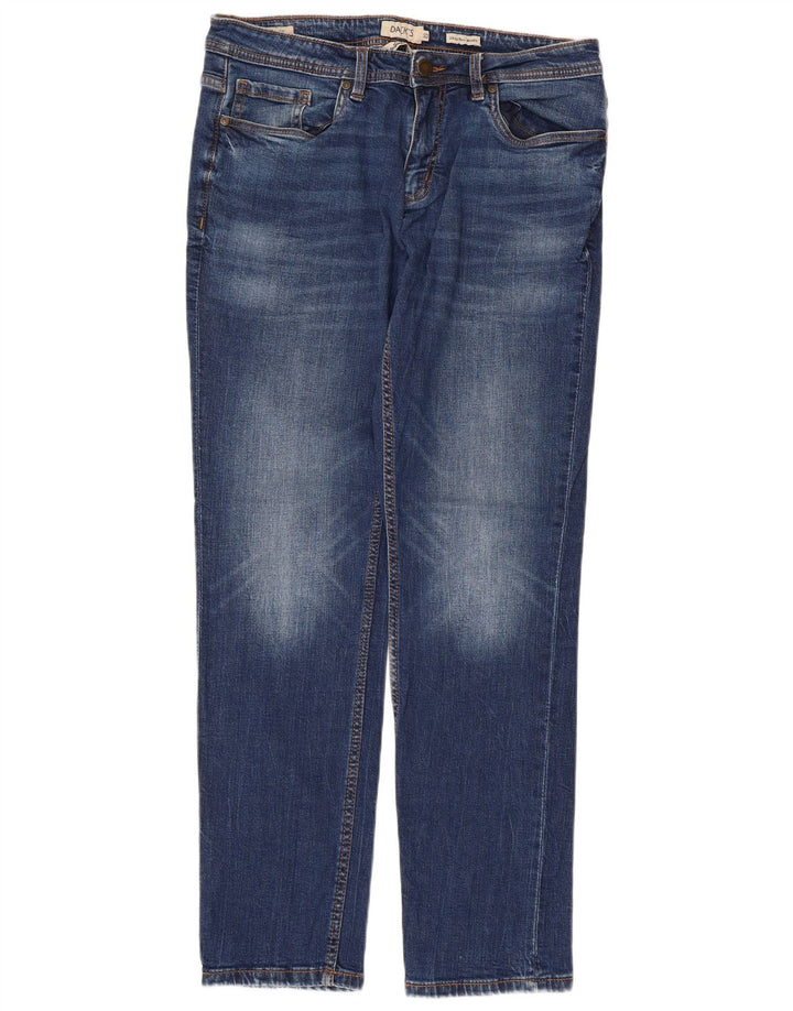 Dack's Mens Slim Jeans IT 50 Large W32 L30 Blue Cotton