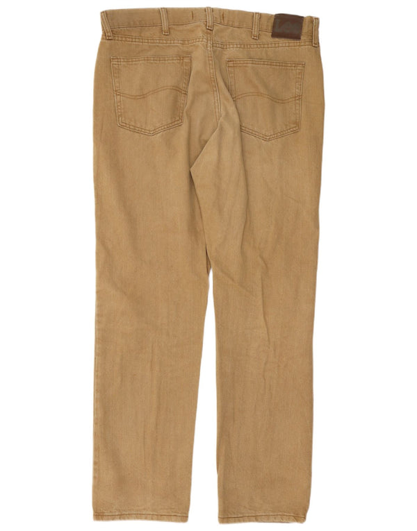 Lee Mens Regular Fit Straight Jeans W38 L32 Brown Cotton