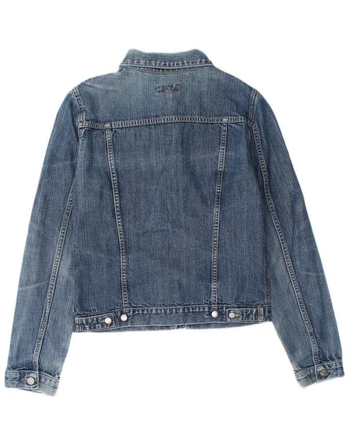 Carrera Womens Denim Jacket UK 12 Medium Blue Cotton