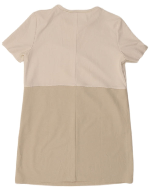 Zara Womens T-Shirt Dress UK 18 XL White Colourblock