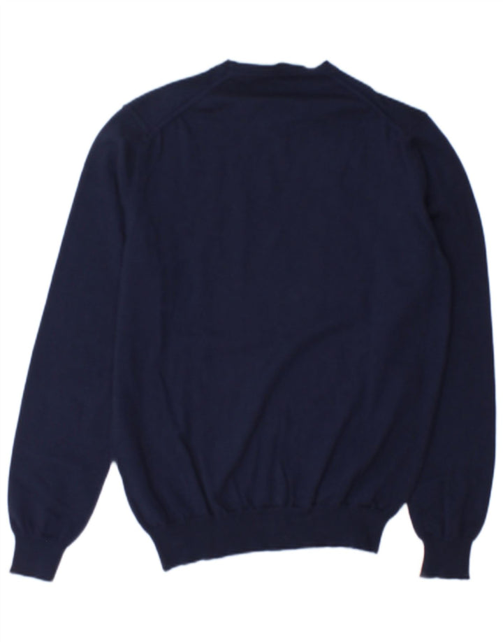 Harmont & Blaine Mens Crew Neck Jumper Sweater Large Navy Blue Wool