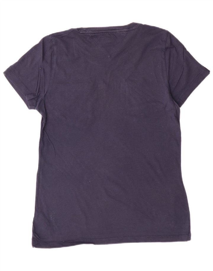 Tommy Hilfiger Womens T-Shirt Top Medium Navy Blue Cotton