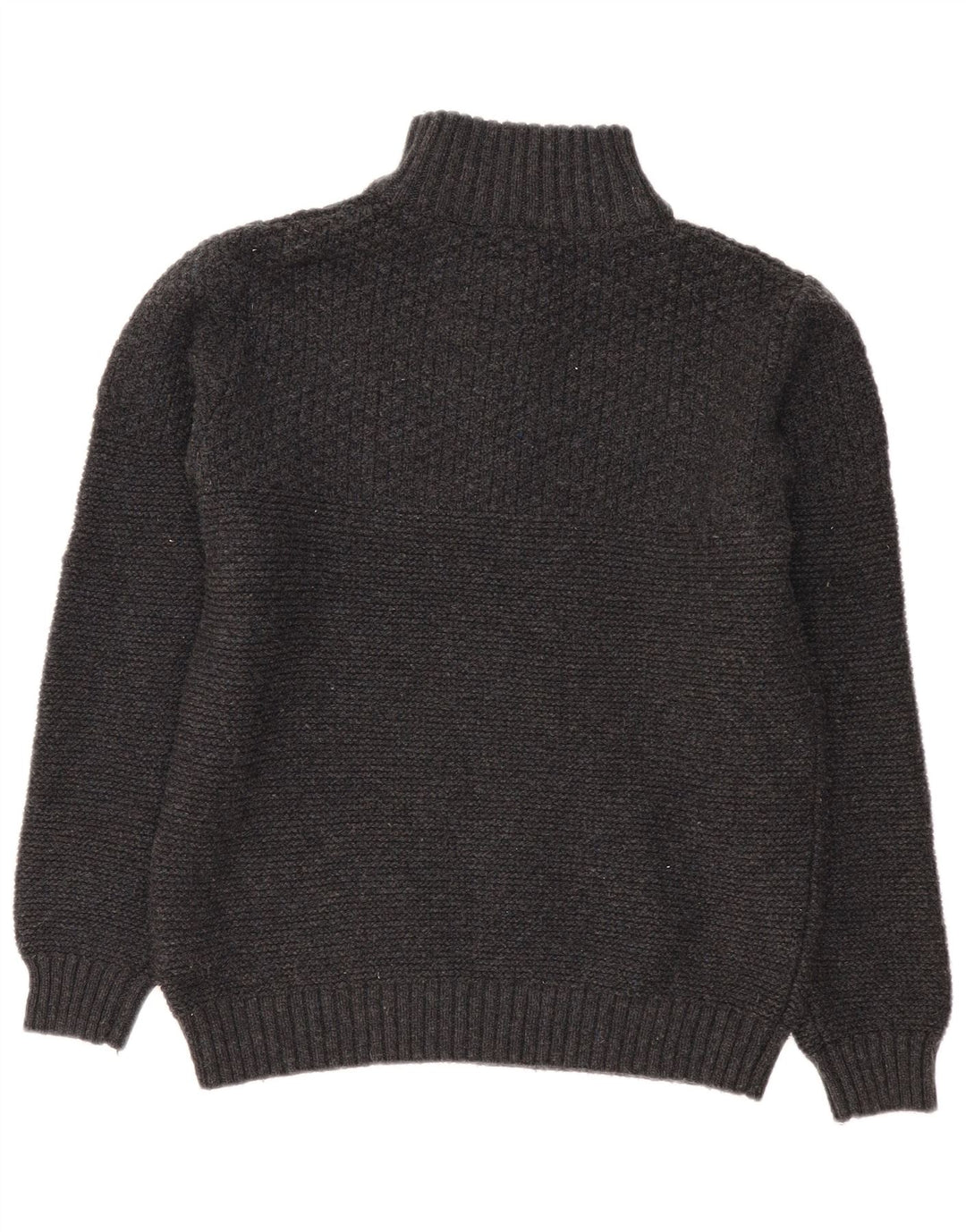 Fat Face Mens Zip Neck Jumper Sweater Large Grey Wool
