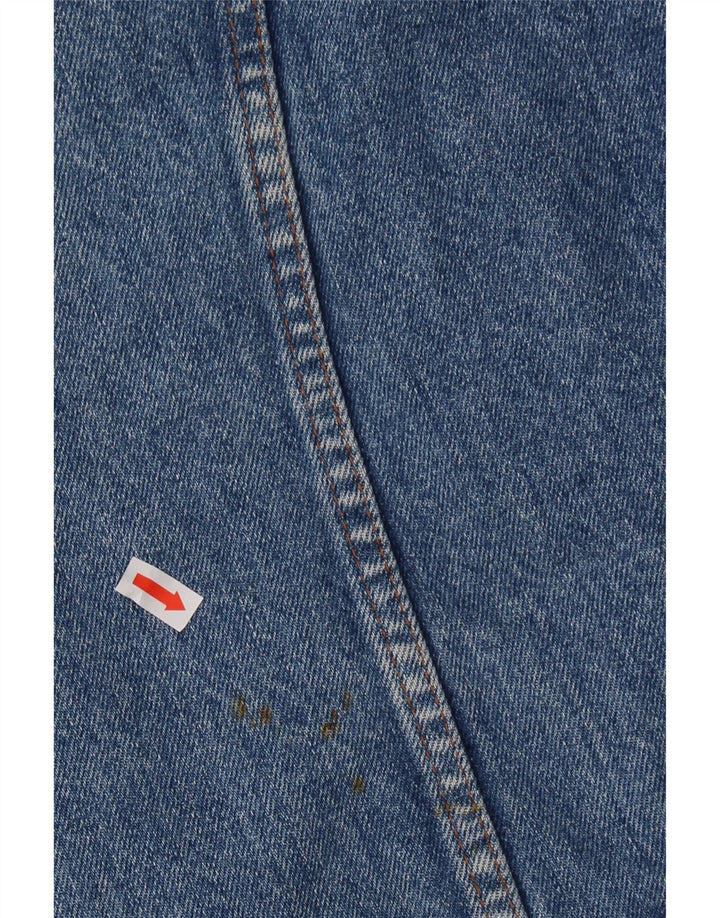 VINTAGE Mens Denim Jacket UK 36 Small Blue Cotton
