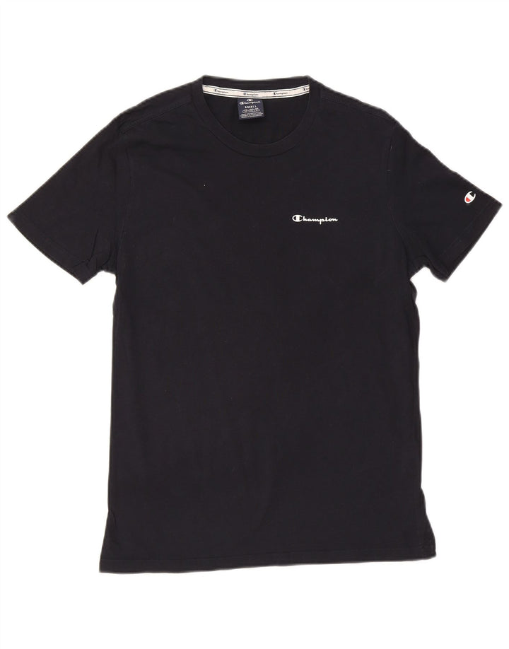 CHAMPION Mens T-Shirt Top Small Navy Blue Cotton