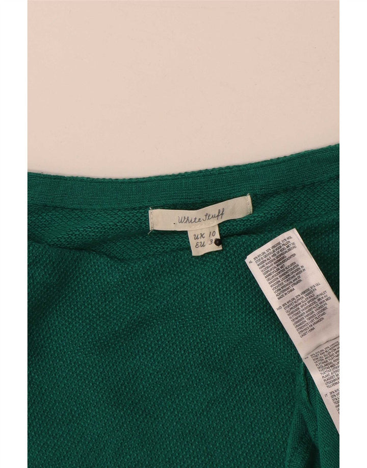 White Stuff Womens Oversized Boat Neck Jumper Sweater UK 10 Small Green