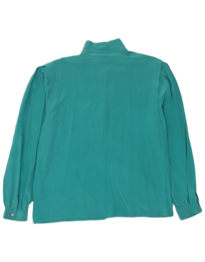 Blouse chemise femme vintage IT 44 Soie Turquoise Moyenne