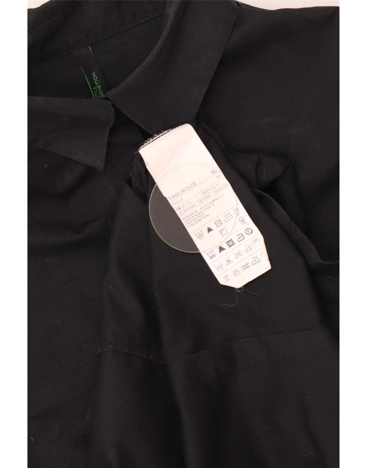 Camicia da donna Benetton UK 12 cotone medio nero