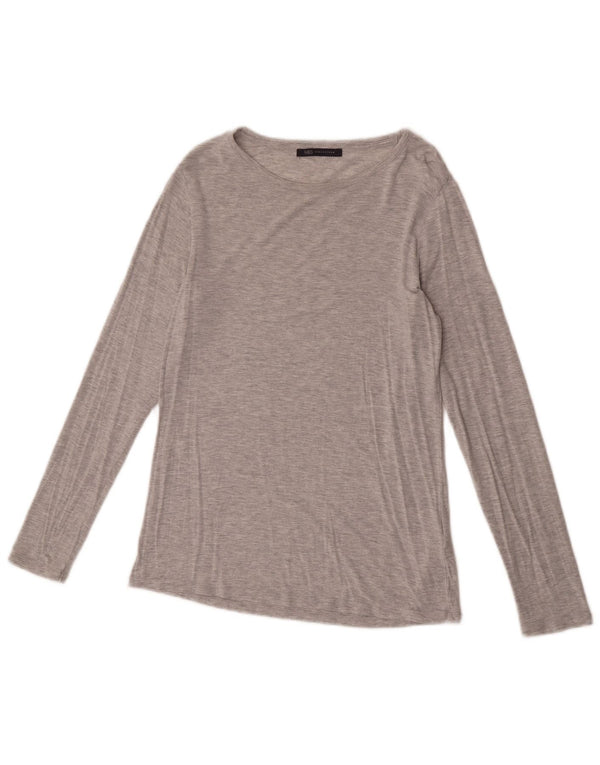 Marks & Spencer Γυναικείο τοπ μακρυμάνικο UK 14 Medium Grey Modal