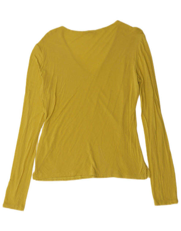 Top manica lunga da donna Armani UK 14 giallo medio