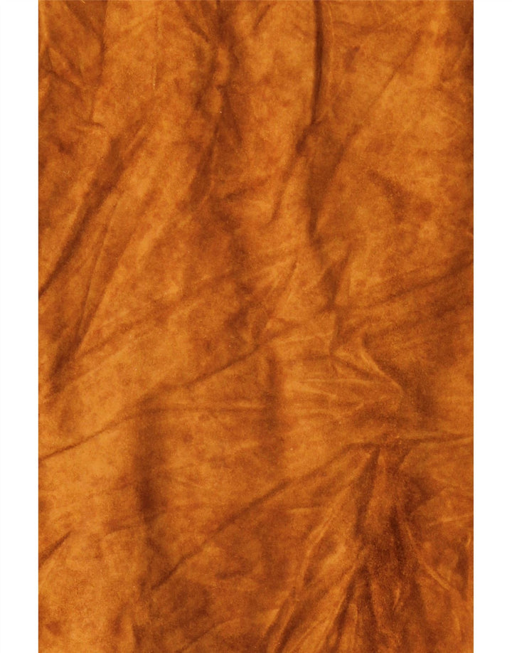 Vintage Mens Suede Bomber Jacket EU 56 3XL Brown Leather